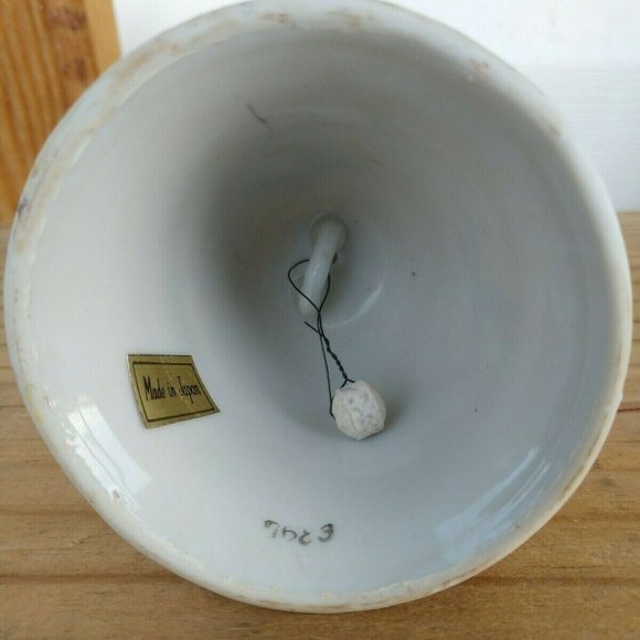 VTG 25th Porcelain Wedding Anniversary Bell White - Picture 6 of 6